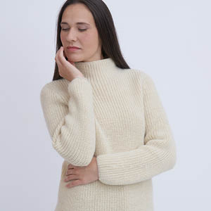 Pull en laine alpaga et mérinos pour femme