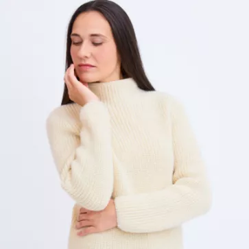 Pull en laine alpaga et mérinos pour femme