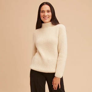 Pull en laine alpaga et mérinos pour femme