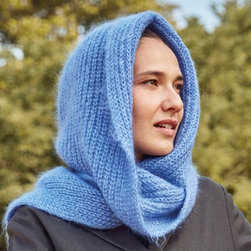 Écharpe capuche en laine