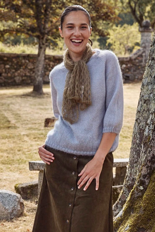 Carré en mohair et soie