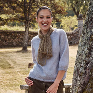 Carré en mohair et soie