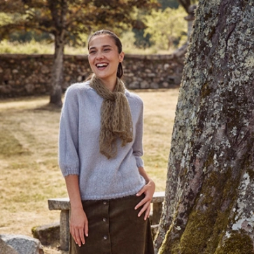 Carré en mohair et soie