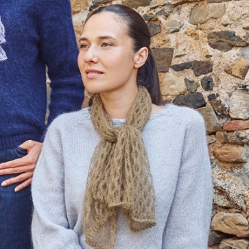 Carré en mohair et soie