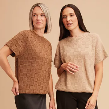 Pull manches courtes duvet de chameau pour femme 