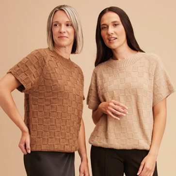 Pull manches courtes duvet de chameau pour femme 