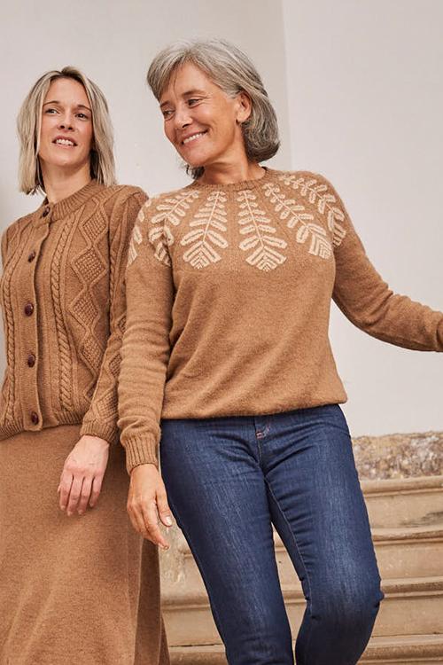 Pull en laine jacquard pour femme