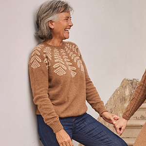 Pull en laine jacquard pour femme 
