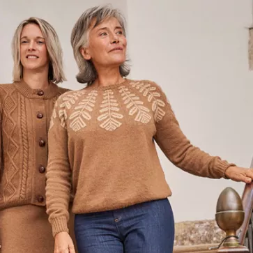 Pull en laine jacquard pour femme