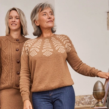 Pull en laine jacquard pour femme 