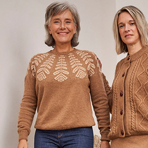Pull en laine jacquard pour femme 