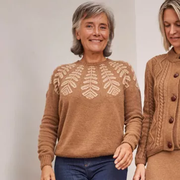 Pull en laine jacquard pour femme