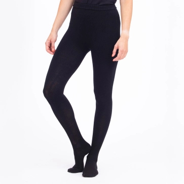 Collant laine mérinos noir