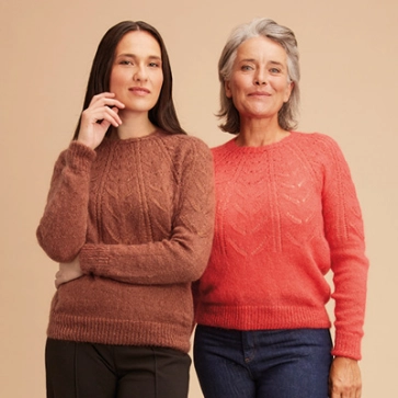 Pull en laine ajouré en duvet de mohair et soie pour femme