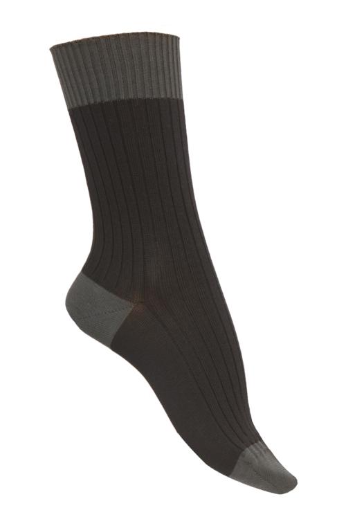 Chaussettes fil d'écosse bio santé bicolores