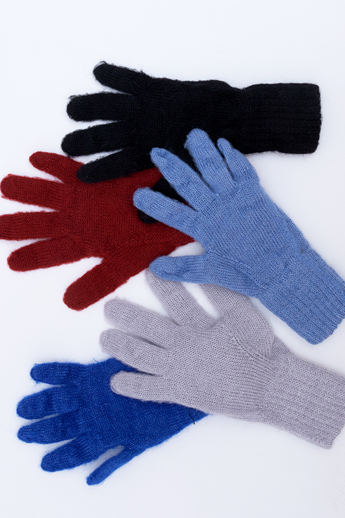 Gants laine mohair et soie pour femme