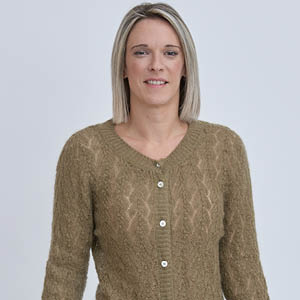 Gilet laine mohair ajouré femme
