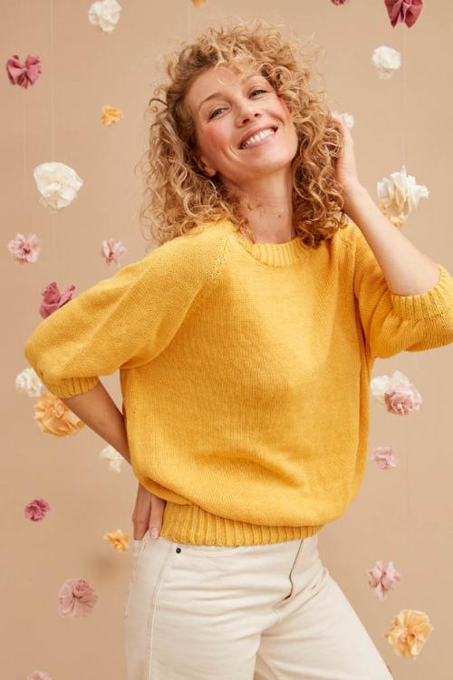 Pull manches 3/4 en lin