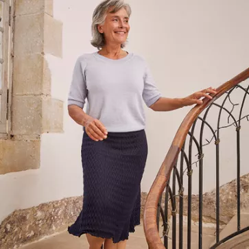 Jupe en laine mérinos