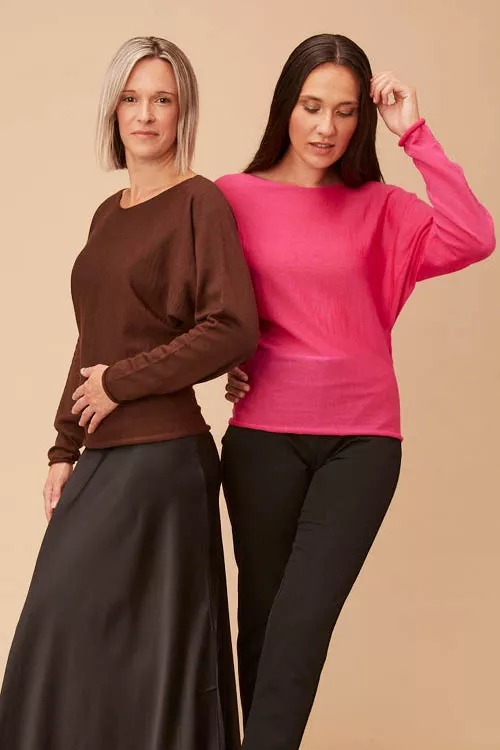 Pull en laine mérinos chauve-souris