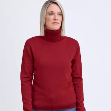 Col roulé laine mérinos pour femme 