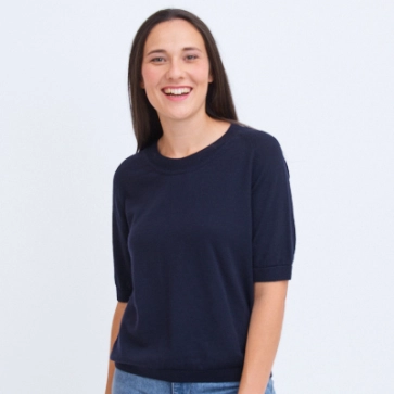 Pull en laine mérinos manches courtes femme