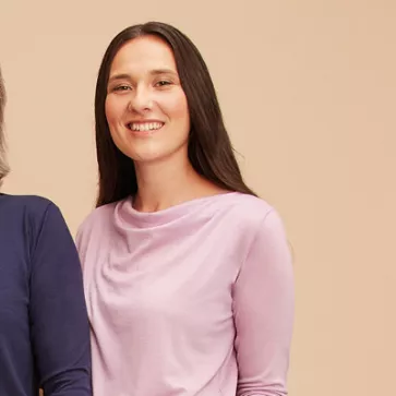 T-shirt en laine mérinos manches 3/4 pour femme