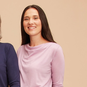 T-shirt en laine mérinos manches 3/4 pour femme