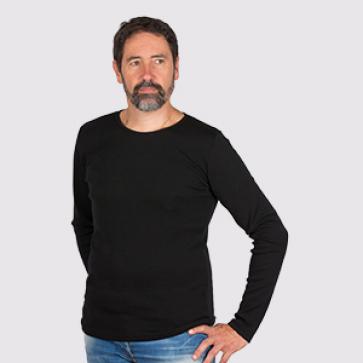 T-shirt en laine mérinos 165 extra-fin manches longues pour homme