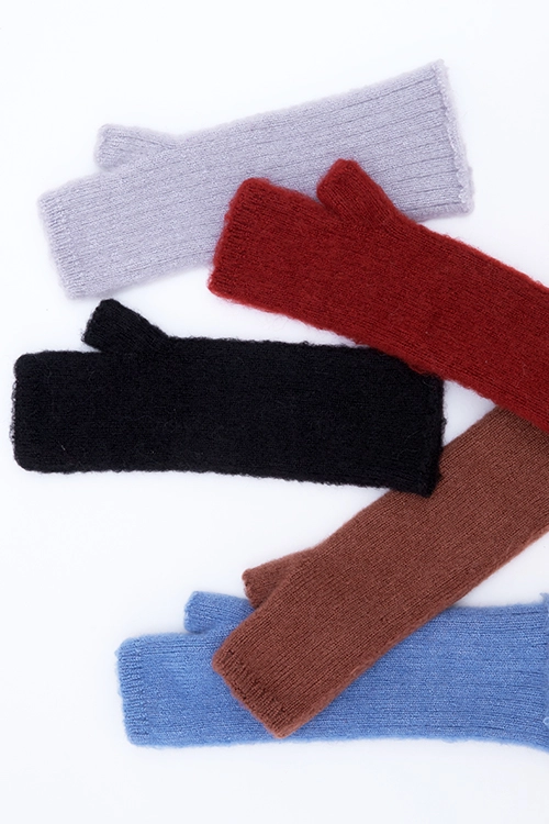 Mitaines laine mohair sans doigts
