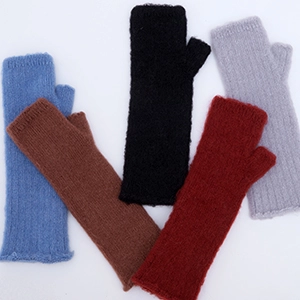 Mitaines laine mohair sans doigts