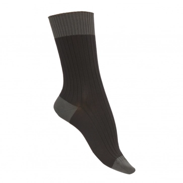 Chaussettes sans couture fil d'&eacute;cosse bio bicolores