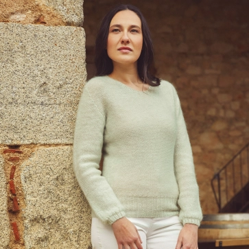 Petit pull laine mohair pour femme