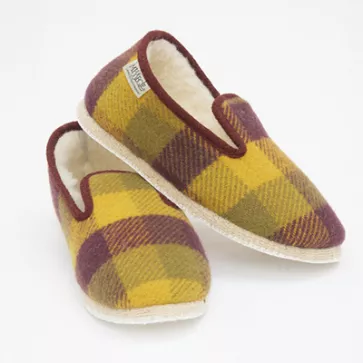 Charentaises mohair et laine écossais épices