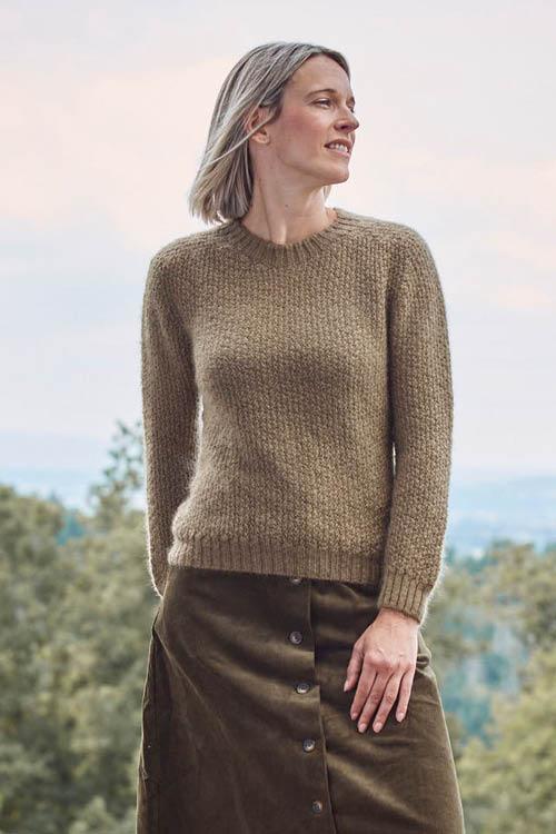 Pull mohair col rond pour femme