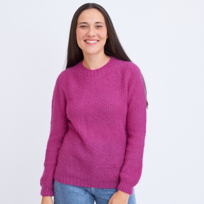 Pull mohair col rond pour femme