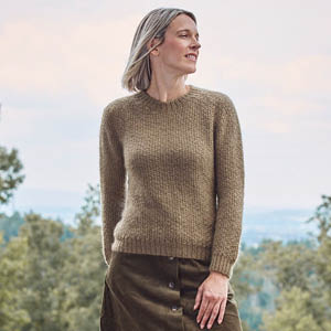 Pull laine mohair col rond pour femme 