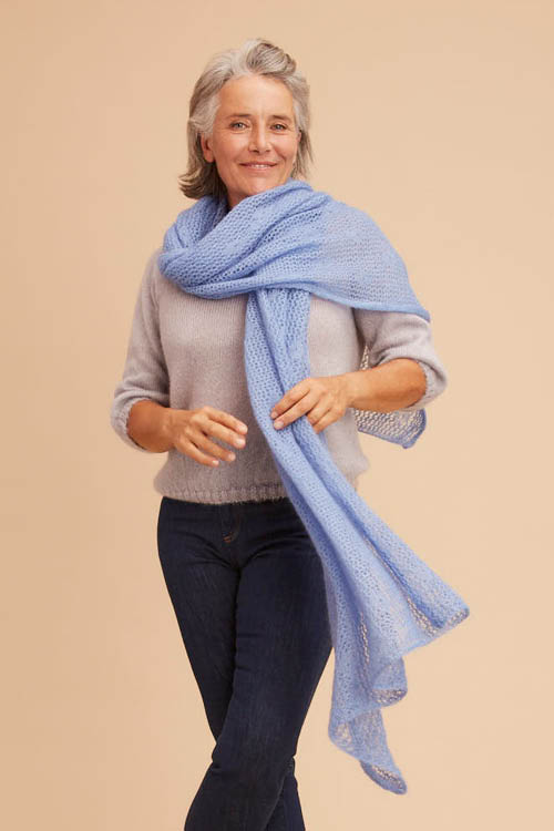 Étole séduction laine mohair et soie pour femme