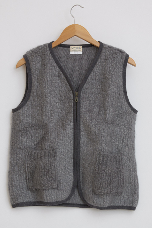 Gilet de berger en duvet de mohair et soie pour femme 