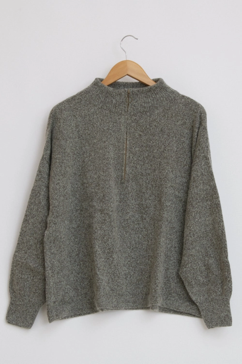 Pull col zippé en yack  