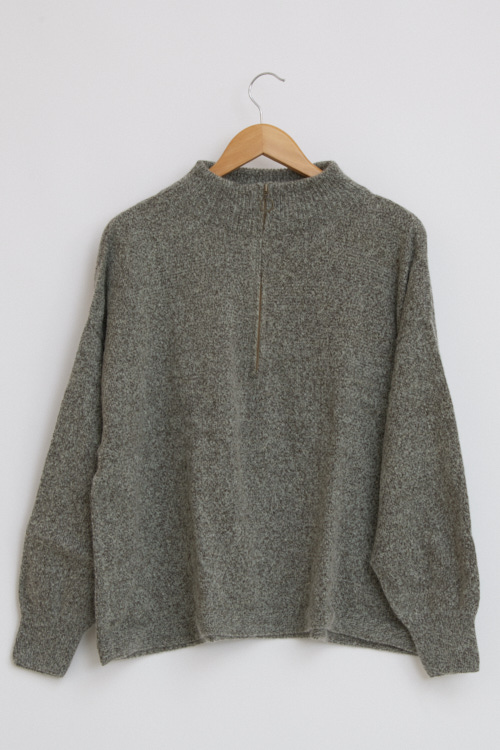 Pull col zippé en yack