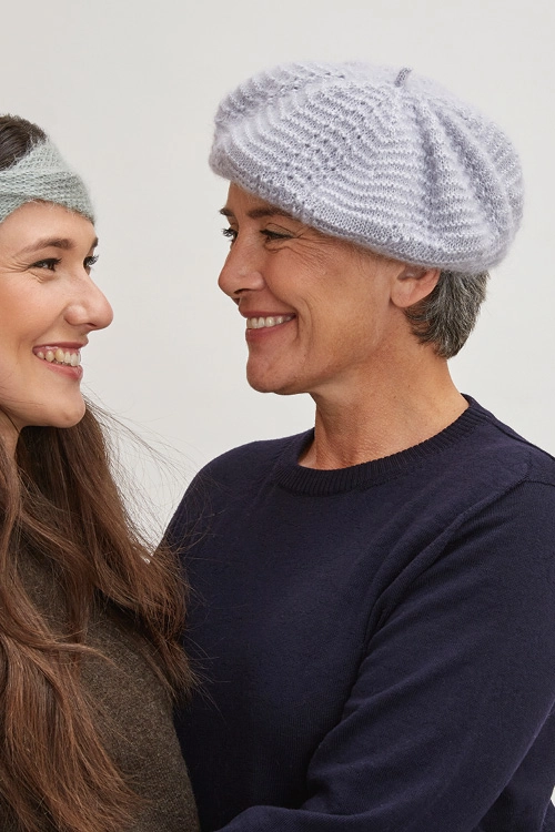 Béret laine point fantaisie pour femme