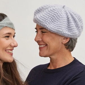 Béret laine point fantaisie pour femme