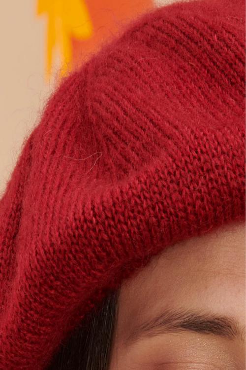Beret mohair soie femme bj C