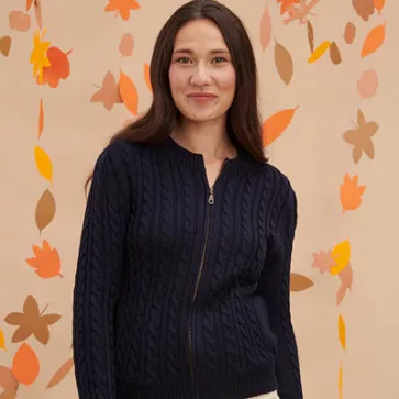 Blouson zippé à poches pour femme