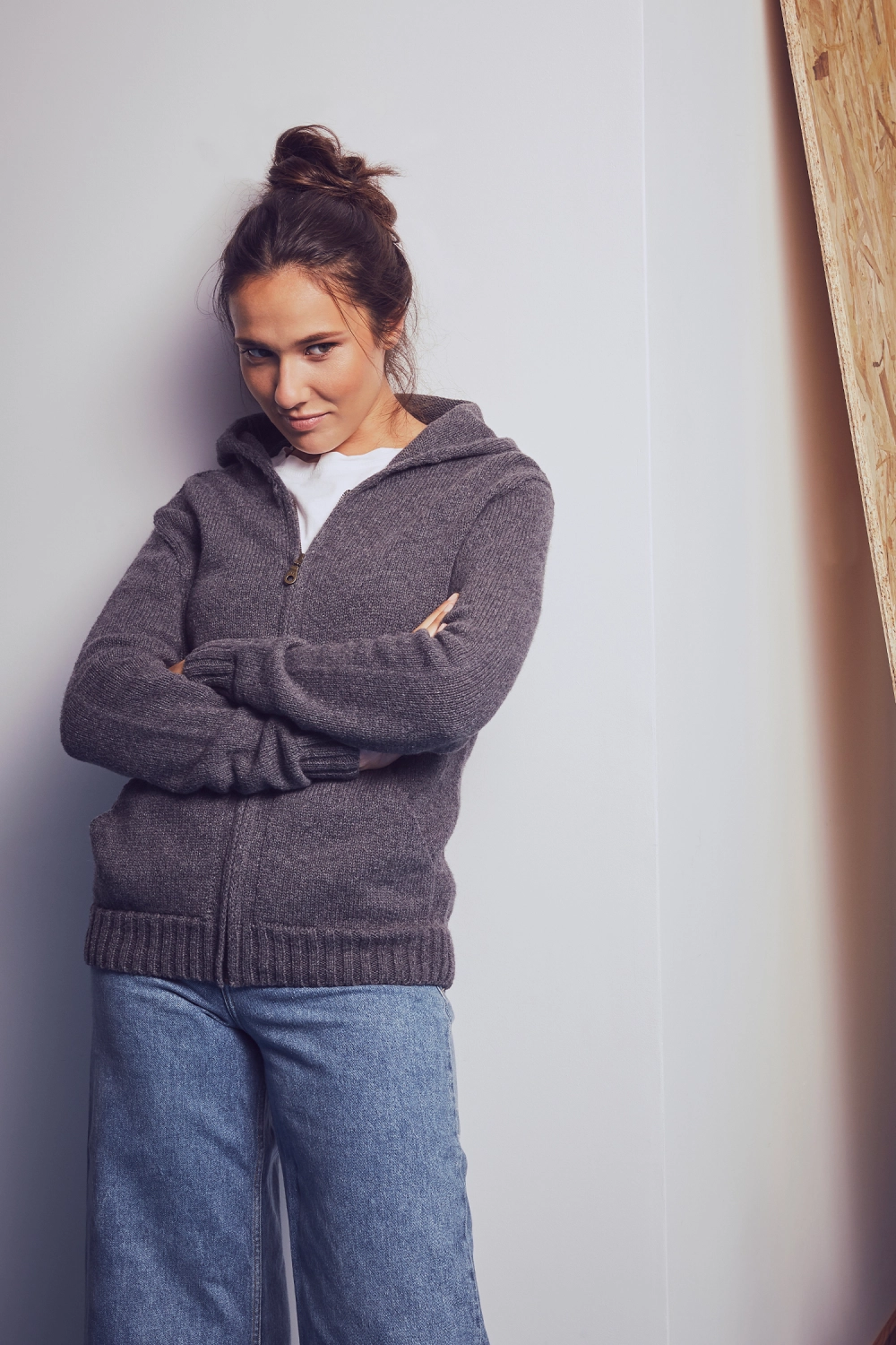 Veste en laine recyclée Charlotte pour femme