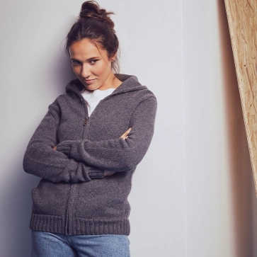 Veste en laine recyclée Charlotte pour femme