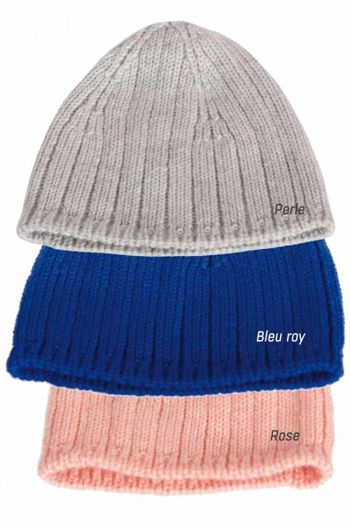Bonnet laine bebe couleurs