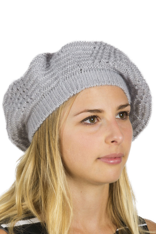 Béret laine point fantaisie