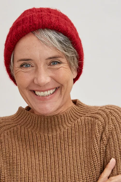 Bonnet laine mohair soie femme bo 1